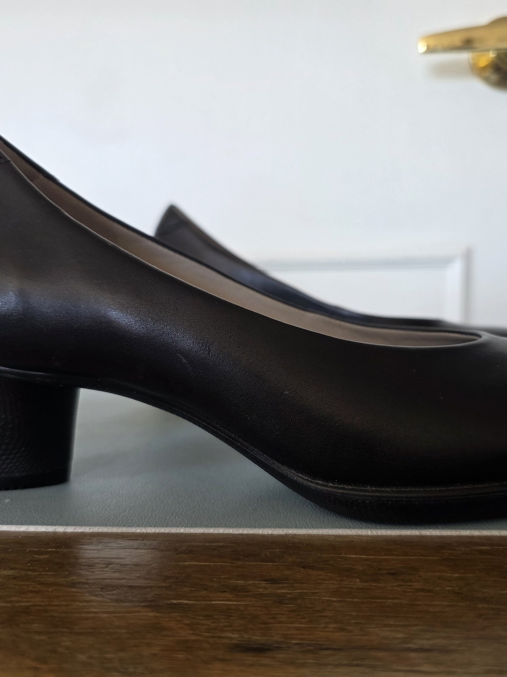 ECCO Dress Classic Black Leather Block Heel Pump; Size 37 Danish Design Comfort - Picture 4 of 9
